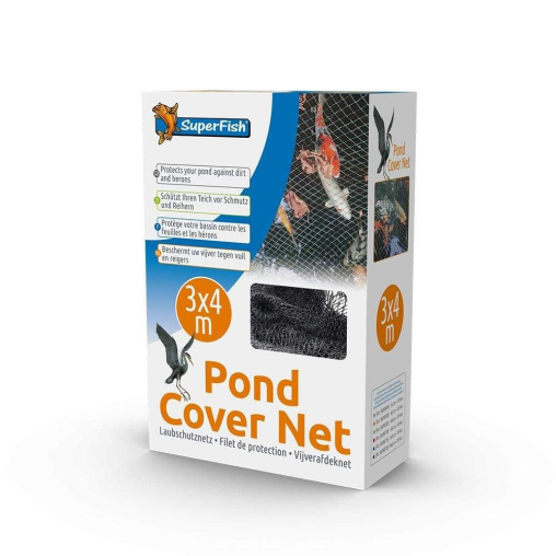 Защитная сетка для прудов и водоемов SuperFish Pond Cover Net 3×4 м с 10 колышками