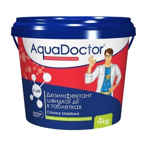 Хлор-шок AquaDoctor C-60T - 4кг (20 гр.)