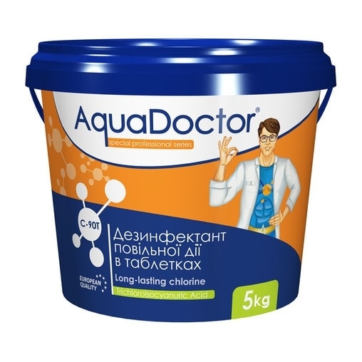Хлор длительный AquaDoctor C-90T - 5 кг (табл. 200 гр)
