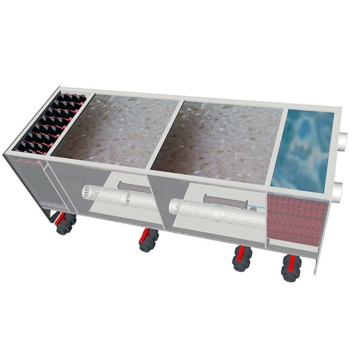 четырехкамерный проточный фильтр для пруда aquaking red label 4 chamber filter 25000 AquaKing (Нидерланды) проточные фильтры для прудов