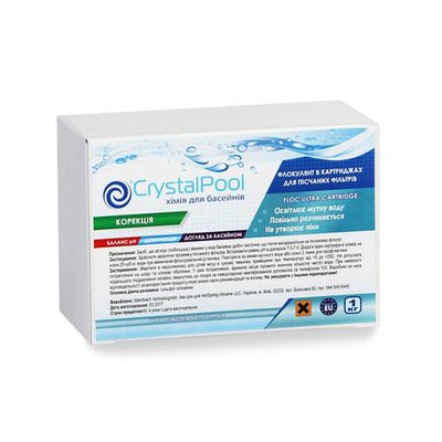 флокулянт  crystal pool  floc ultra cartridge - 1 кг Crystal Pool (Германия) химия для бассейна