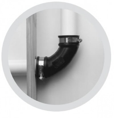 гибкое колено pipeconx 90 гр 1 1/2" / 50 мм Pipeconx (США) гибкие резиновые соединения