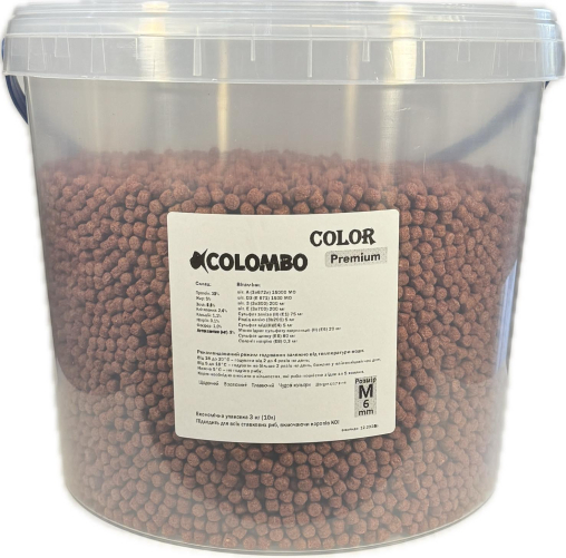 Голландский корм для карпов кои Colombo Color 3 кг (M-6 мм)