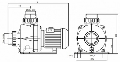 насос для бассейна kripsol kng 100 - 15.9 м3/час Kripsol (Испания) насосы гидромассажа, противотока