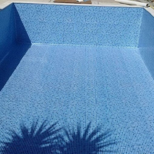 Пленка ПВХ для бассейна Elbeblue line Marble blue, мозаика синяя (ширина 1.65 м)