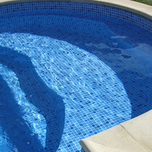 Пленка ПВХ для бассейна Elbeblue line Marble blue, мозаика синяя (ширина 1.65 м)