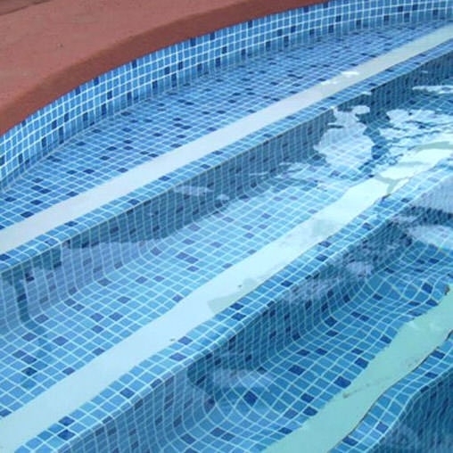 Пленка ПВХ для бассейна Elbeblue line Marble blue, мозаика синяя (ширина 1.65 м)