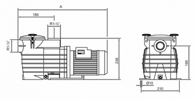 насос для бассейна kripsol ok 33 - 7 м3/час Kripsol (Испания) насосы для бассейна