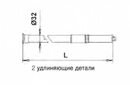 Штанга телескопическая Peraqua, 1,8-3,6 м