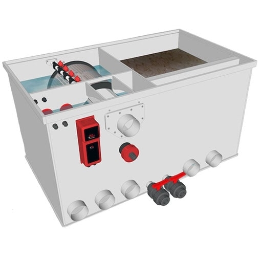 Комбинированный барабанный фильтр для пруда (УЗВ) AquaKing Red Label Combi Drum 20/25 Basic Model 2