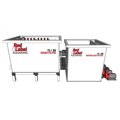 биологический фильтр для пруда (узв) aquaking red label moving bed filter 75/80 AquaKing (Нидерланды) барабанные фильтры