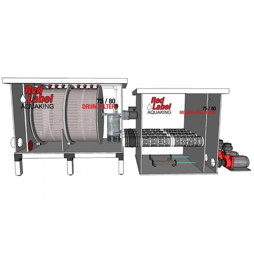 биологический фильтр для пруда (узв) aquaking red label moving bed filter 75/80 AquaKing (Нидерланды) барабанные фильтры