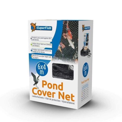 Защитная сетка для прудов и водоемов SuperFish Pond Cover Net 6×4 м с 14 колышками
