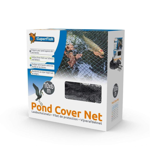 Защитная сетка для прудов и водоемов SuperFish Pond Cover Net 10×6 м с 24 колышками