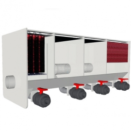 четырехкамерный проточный фильтр для пруда aquaking red label 4 chamber filter 12000 AquaKing (Нидерланды) проточные фильтры для прудов