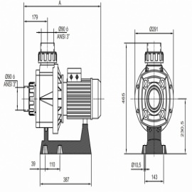 насос для бассейна kripsol ka 350 t - 63 м3/час Kripsol (Испания) насосы гидромассажа, противотока