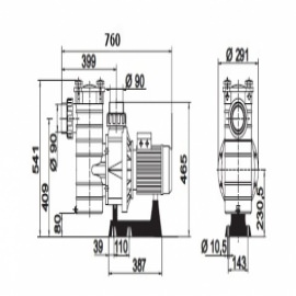 насос для бассейна kripsol kap 250 m  - 41м3/ч Kripsol (Испания) насосы для бассейна