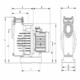 насос для бассейна saci magnus 4- 400,- 56 м3/час Saci (Испания) насосы для бассейна