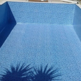 Пленка ПВХ для бассейна Elbeblue line Mosaic blue, противоскользящая (ширина 1.65 м)