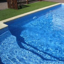 Пленка ПВХ для бассейна Elbeblue line Mosaic blue, противоскользящая (ширина 1.65 м)