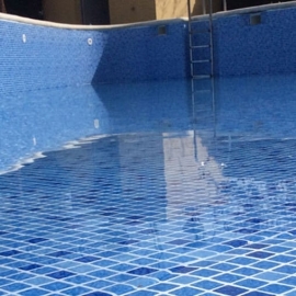Пленка ПВХ для бассейна Elbeblue line Marble blue, мозаика синяя (ширина 1.65 м)
