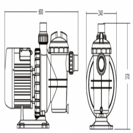 насос для бассейна emaux sc200 - 23 м3/час Emaux (Китай) насосы для бассейна