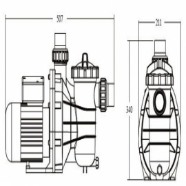 насос для бассейна emaux ss075 - 13 м3/час Emaux (Китай) насосы для бассейна